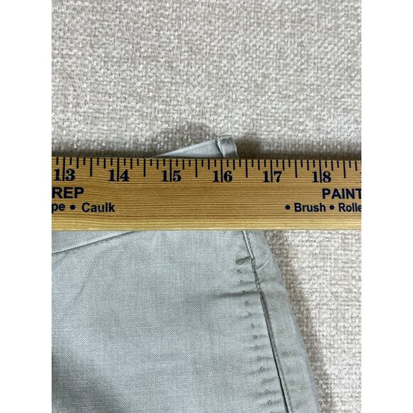 Peter Millar Men 32 x 29 Gray Flat Front Linen Blend Pants Golf Casual Trousers - Picture 4 of 7